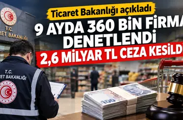 9 ayda 360 bin firma denetlendi: 2,6 milyar TL ceza
