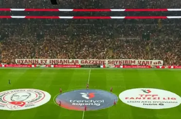 Galatasaray tribünlerinden Gazze’ye destek