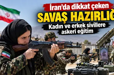 İran'da dikkat çeken savaş hazırlığı: Kadın ve erkek sivillere askeri eğitim