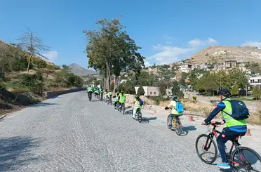 Konya’da öğrenciler Sille’nin tarihine bisikletle yolculuk yaptı