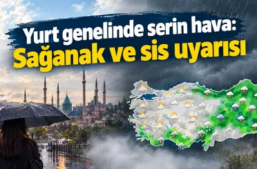 Yurt genelinde serin hava: Sağanak ve sis uyarısı